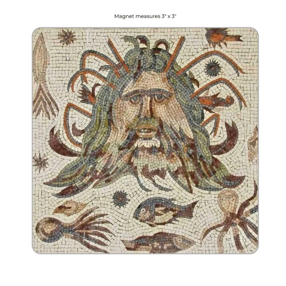 Artisan Magnet - "Tunisian Mosaic of Oceanus, Neptune or Pontus"